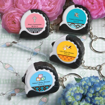 Personalized Square Tape Measure Key Tags