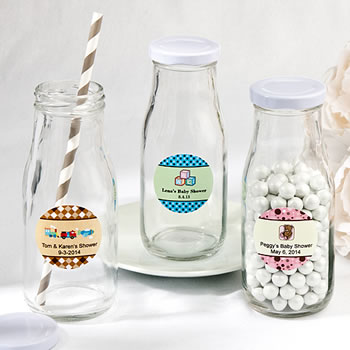 Baby Shower Design Your Own Collection vintage style milk bottles