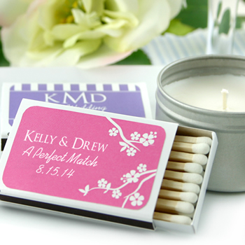 Personalized Wedding Matchboxes - White Box (Set of 50)