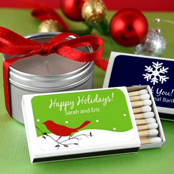 Holiday Matchboxes - White Box (Set of 50)