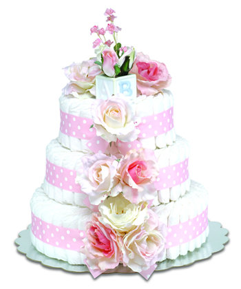 Girl Diaper Cake 3 Tier Diaper Cake Greenery Diaper Cake Floral Diaper Cake Mauve Diaper Cake Burlap Diaper Cake
