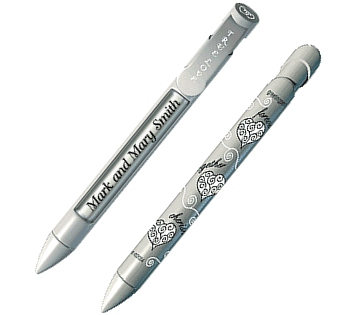 Wedding Pens - Silver True Love