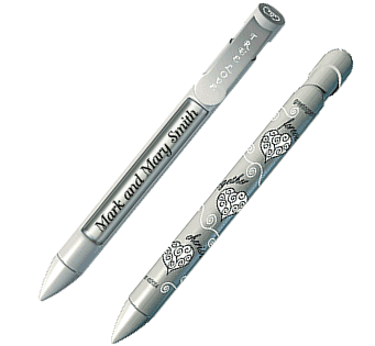 Wedding Pens - Silver True Love