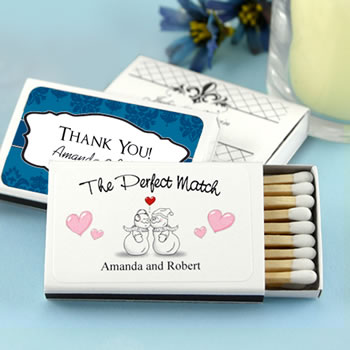 Personalized Matches - Set of 50 (White Box): Winter Designs