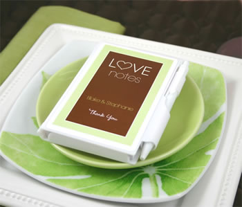 Personalized "Love Notes" Notebook Wedding Favors