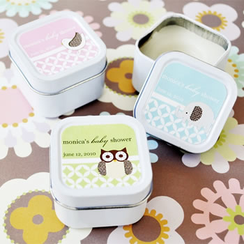 Baby Animals Personalized Square Candle Tins