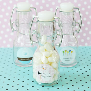 Elite Design Baby Shower Mini Glass Bottles