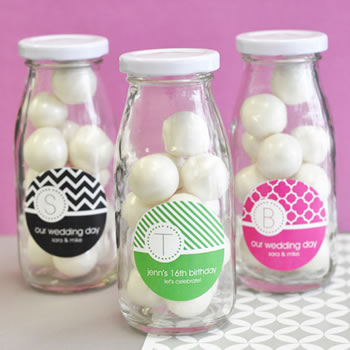 MOD Pattern Monogram Milk Bottles