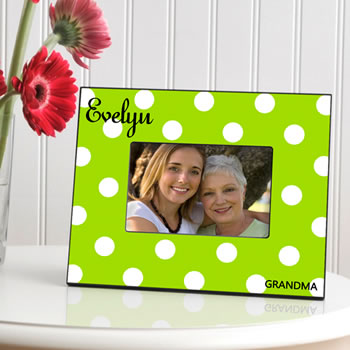 Personalized Polka Dots Picture Frame (6 Colors Available)