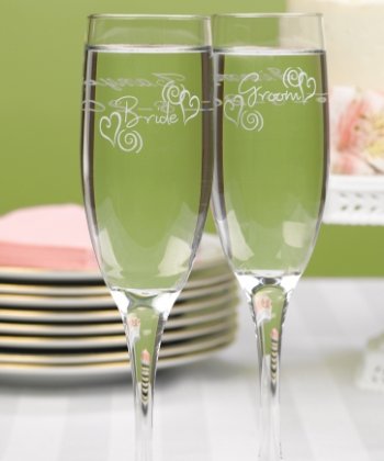 Swirl Heart Flutes (Set of Two)