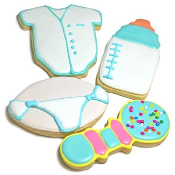 Baby Boy Iced Sugar Cookie Favors