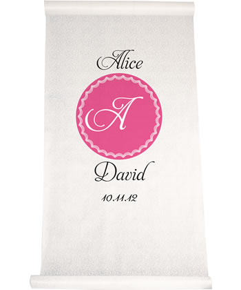 Circle Initial Aisle Runner