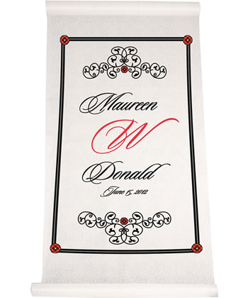 Elegant Scroll Aisle Runner