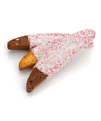New Baby Girl Biscotti- Individually Wrapped