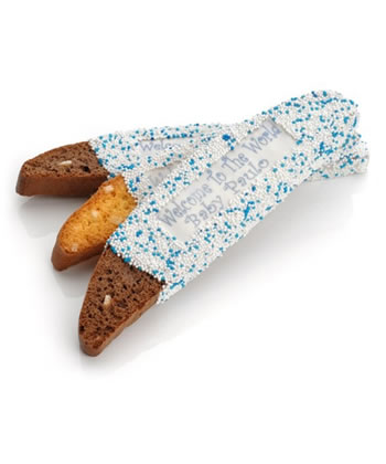 New Baby Boy Biscotti- Individually Wrapped