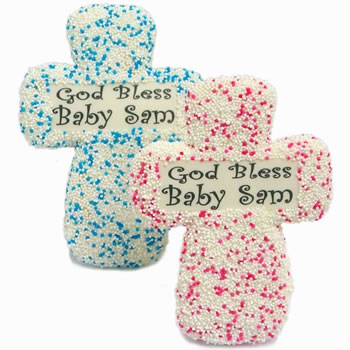 Christening Edible Text Sugar Cookies