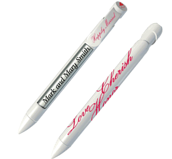 Wedding Pens - Love, Cherish & Honor (White)