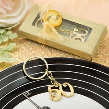 100 50th Design Gold Metal Key Chain From Fashioncraft for sale online 