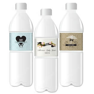 Vintage Baby Personalized Water Bottle Labels