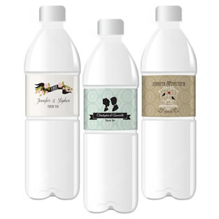 Vintage Wedding Personalized Water Bottle Labels