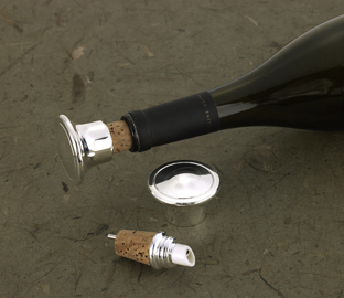 Silver Plated Wine Bottle Stopper & Pourer