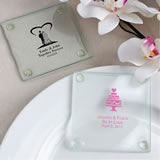 Personalized Wedding Design Glass Coasters