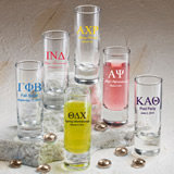 Personalized Shot Glasses - Greek Designs for Sororities and Fraternities 2oz