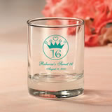Personalized Sweet Sixteen Votive Favors or shot glasses 3.5 oz.