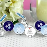 Winter Theme Hersheys Kiss Wedding Favors (5 designs available)