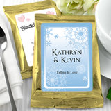 Personalized Winter Theme Coffee Favors, Gold Bag - (6 designs available)