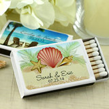 Personalized Matches - Beach Designs - Set of 50 (White Box)