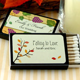 Personalized Matches - Set of 50 (Black Box): Fall Designs