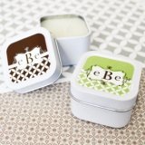 Mod Monogram Personalized Square Candle Tins