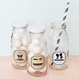 Vintage Wedding Personalized Milk Bottles