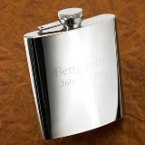 Engraved Stainless Steel 7 oz. Flask