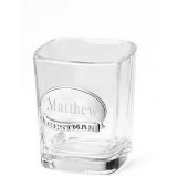 Personalized Shot Glass with Pewter Emblem