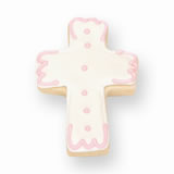 Pink Accents Christening Cross Cookie Favor