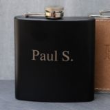 Personalized Black Matte Flask