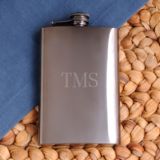 Personalized Gunmetal Flask