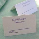 Name and Date Seating Cards