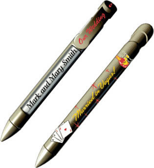 Las Vegas Wedding Favor Pens